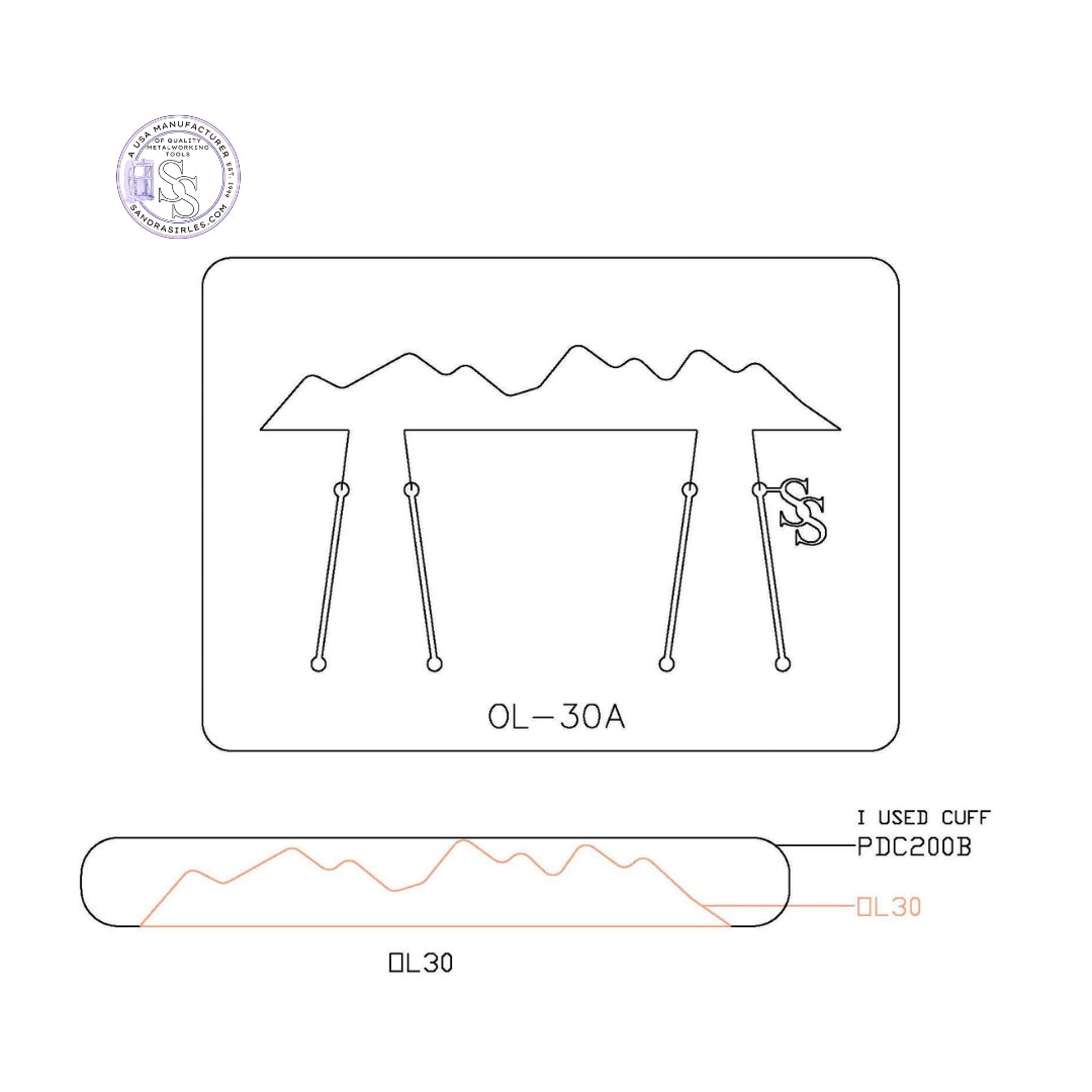 PANCAKE DIE OVERLAY-30 OL-30 CUFF HIGH MOUNTAINS